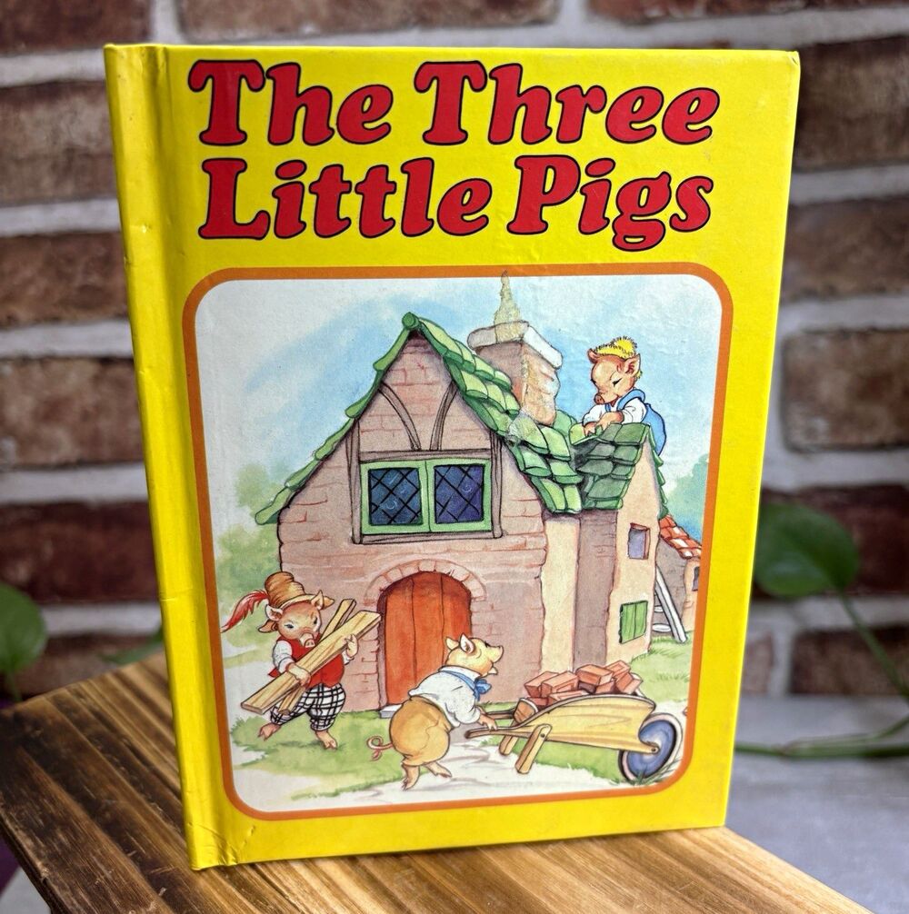 VTG 1984 The Three Little Pigs Illustrated by Rene Cloke Hardcover Exeter Books
